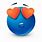 Blue Emoji with Heart Eyes