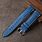 Blue Leather Watch Strap