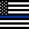 Blue Line American Flag SVG