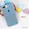 Blue Liquid Crystal Glitter iPhone Case