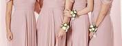 Blush Pink Bridesmaid Dresses with Sleeves