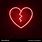 Broken Heart Neon Sign