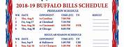 Buffalo Bills Schedule 2018 Printable