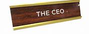 CEO Name Plate