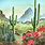 Cactus Desert Painting