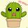 Cartoon Cactus with Face