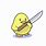 Cartoon Duck with Knife