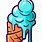 Cartoon Melting Ice Cream Cone