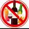 Cartoon No Alcohol Sign