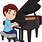 Cartoon Person Playing Piano