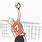 Cartoon Volleyball Spike