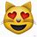 Cat with Heart Eyes Emoji