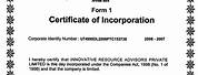 Certified Certificate of Incorporation