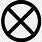 Circle with X Symbol