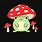 Cute Frog with Mushroom Hat