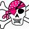 Cute Pirate Skull Clip Art
