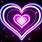 Cute Purple Neon Heart Wallpapers