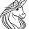 Cute Unicorn Head Coloring Pages