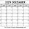 December 2029 Calendar