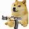 Doge Holding Gun Meme