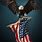 Eagle Holding an American Flag Cell Phone Wallpaper