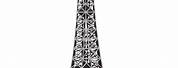 Eiffel Tower Black and White Clip Art