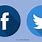 Facebook and Twitter Icons