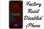 Factory Reset Disabled iPhone
