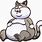 Fat Gray Cat Cartoon