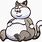 Fat White Cat Cartoon
