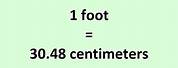 Feet to Centimeters Formula