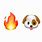 Fire Plus Dog Emoji