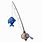 Fishing Pole and Fish Clip Art