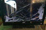 Flat Screen TV Display Cracked