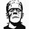 Frankenstein Face Silhouette Clip Art