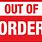 Free Out of Order Sign