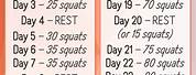 Free Printable 30-Day Squat Challenge