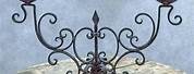 French Wrought Iron 3 Arm Candelabra