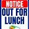 Funny Out to Lunch Signs Printable