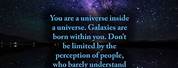 Galaxy Background Quotes Self-Love