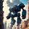 Giant Robot Destroying City