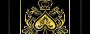 Gold Ace of Spades Playing Card