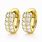 Gold Diamond Huggie Earrings