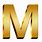 Gold Letter M Logo