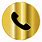Gold Phone Icon PNG