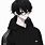 Goth Anime Boy with Glasses