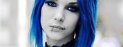 Gothic Girl Blue Hair