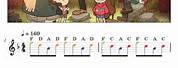 Gravity Falls Piano Sheet Music in Letter Digital