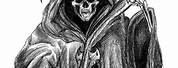Grim Reaper Art Black and White