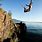 Guy Jumping Off Cliff